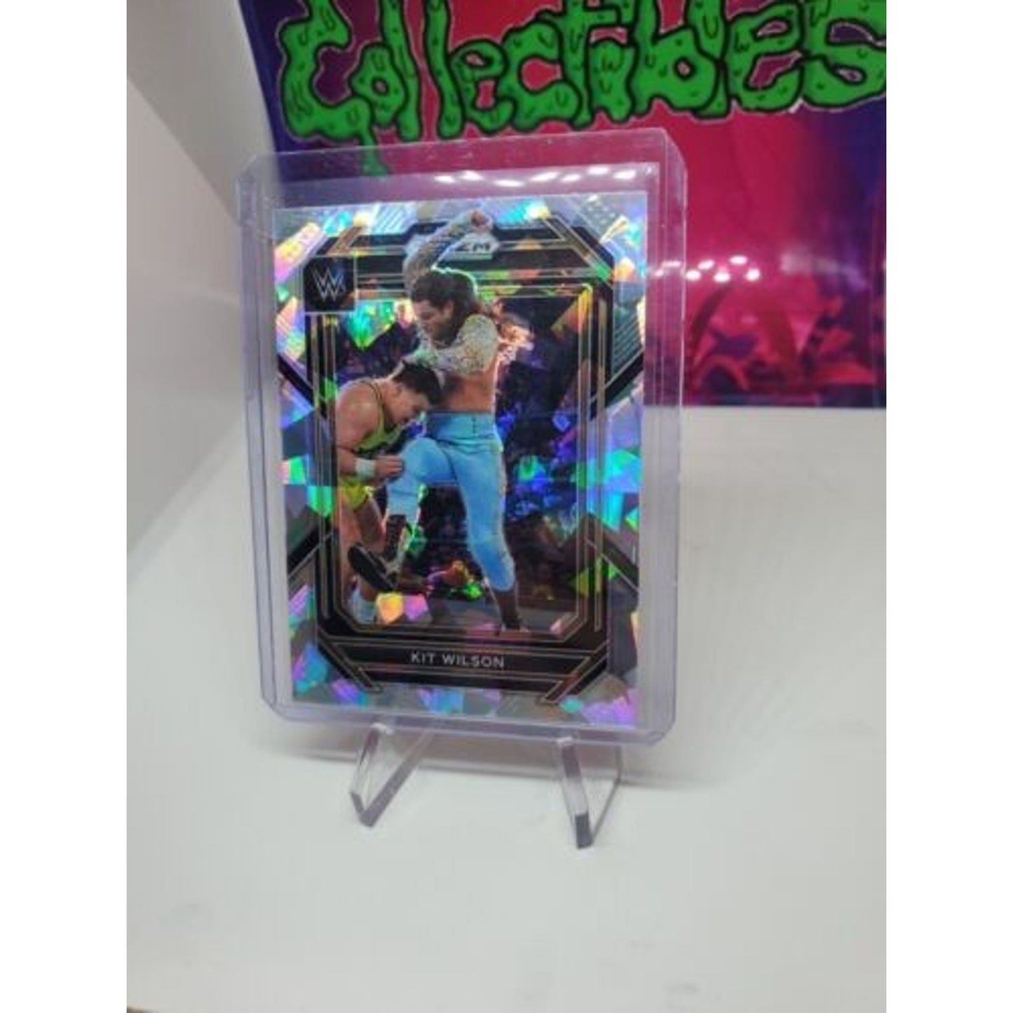 2023 WWE Prizm Retail Cracked Ice Parallel Kit Wilson Card #148