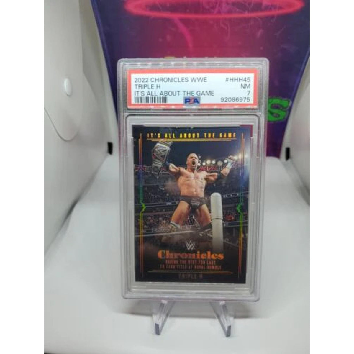 2022 Panini Chronicles WWE It's All About The Game Triple H #HHH-45 PSA 7 P