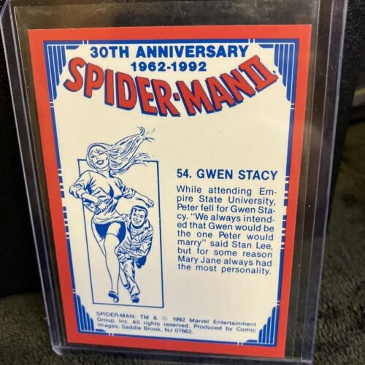 Spider-Man II 1992 Gwen Stacy 30th Anniversary Marvel Card # 54 Pack Fresh New