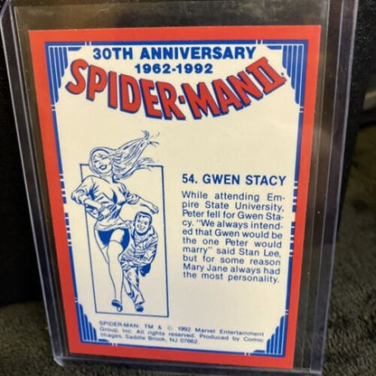 Spider-Man II 1992 Gwen Stacy 30th Anniversary Marvel Card # 54 Pack Fresh New