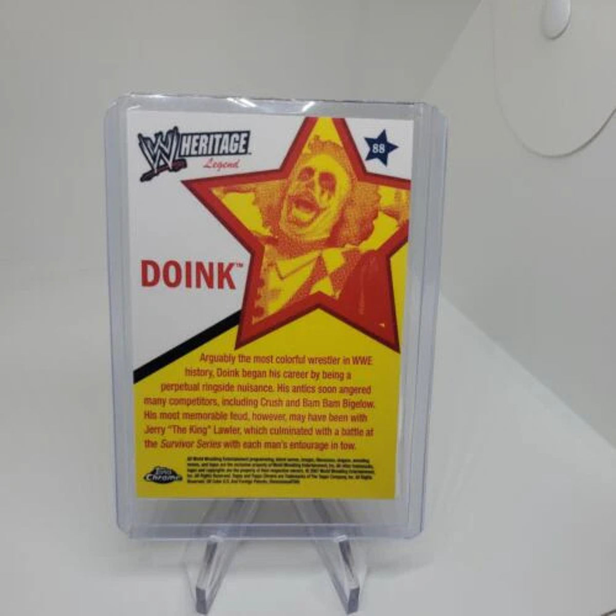 WWE Legends Wrestling Card #88 Doink the Clown 2007 Topps Heritage II Chrome