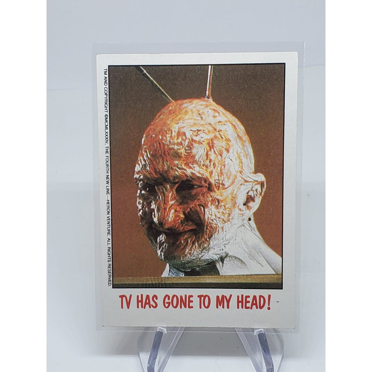 VINTAGE 1985 FRIGHT FLICKS TRADING CARD # 49 A NIGHTMARE ON ELM STREET III
