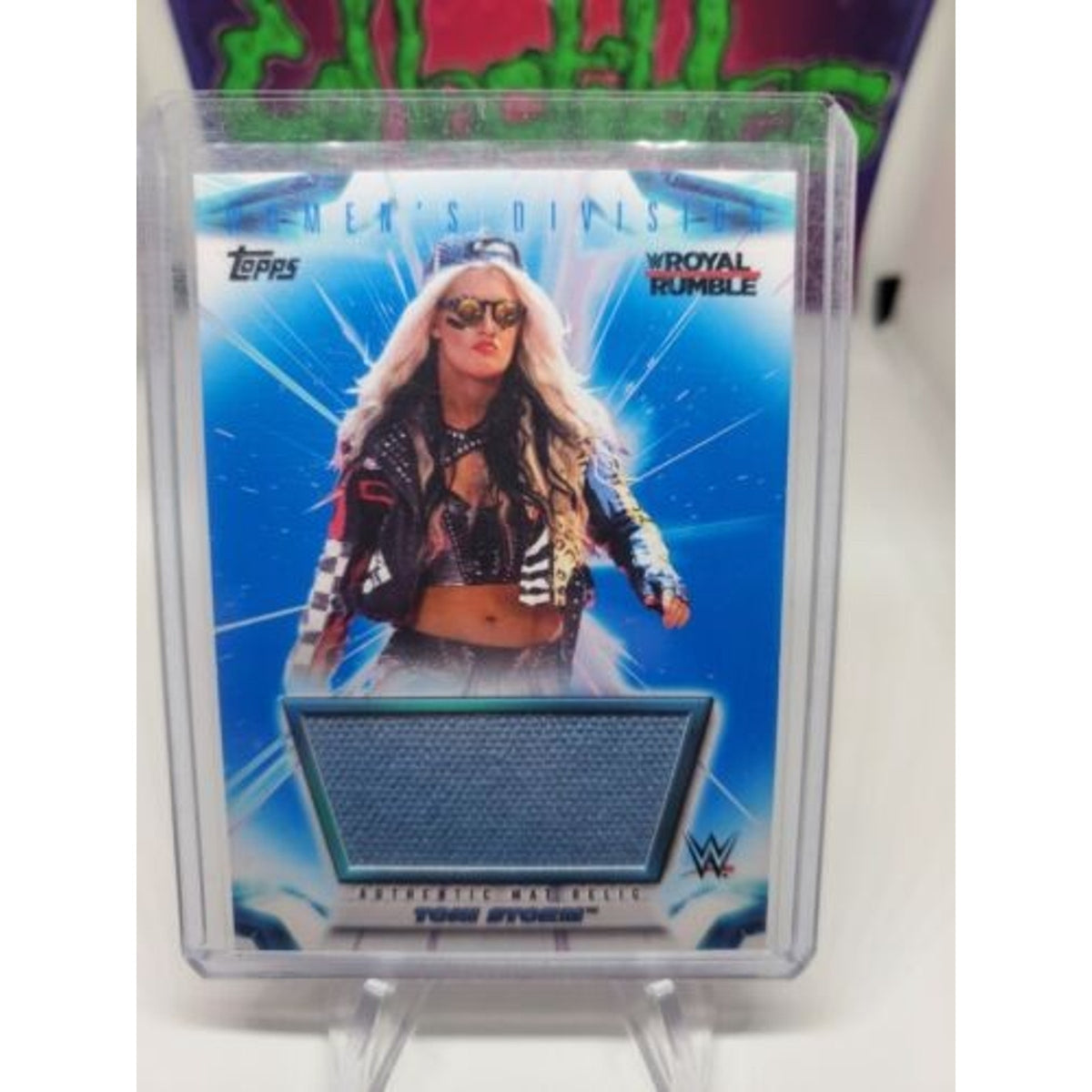 2021 TOPPS WOMEN'S DIVISION ROYAL RUMBLE Toni Storm Authentic Mat Relic #21