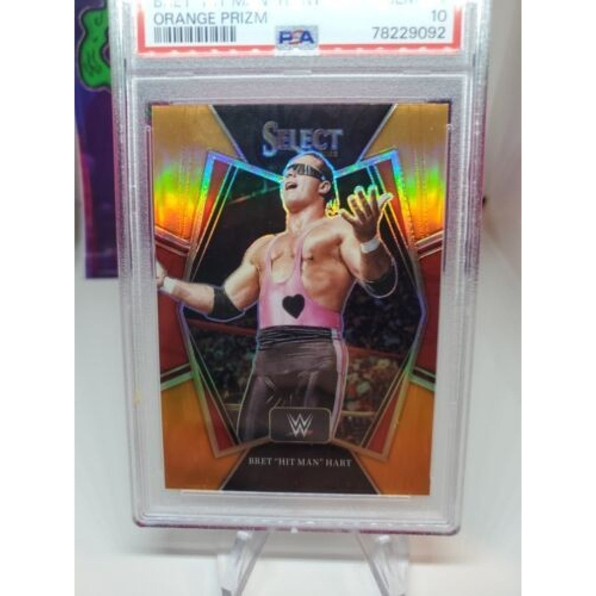 Bret Hitman Hart 2022 Select WWE Premier Level Orange /35 PSA 10 POP 1 FIRST ED