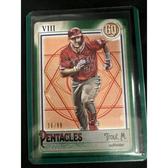 Mike Trout /99 Green Tarot Of The Diamond 2021 Gypsy Queen Rare Pack Fresh New