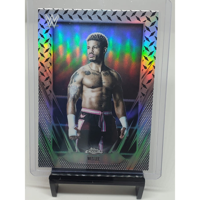 2026 Topps Chrome WWE - #180 - Wes Lee - Diamond Plate Refractor