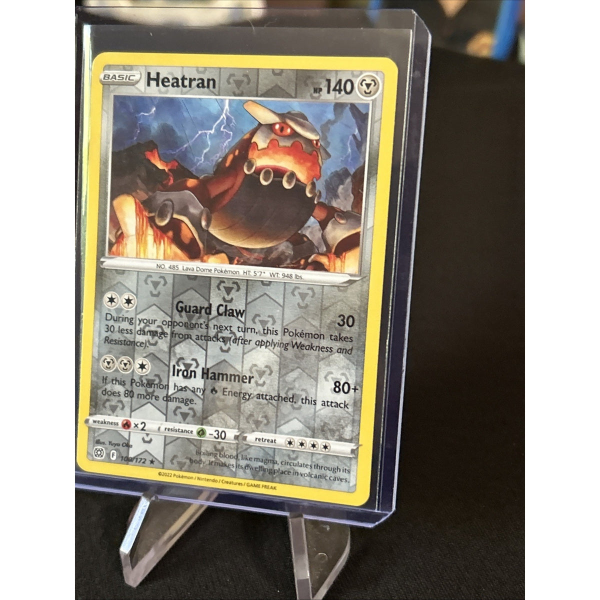 Pokemon - Heatran -100/172 - Rare - Reverse Holo -Brilliant Stars - NM/M - New