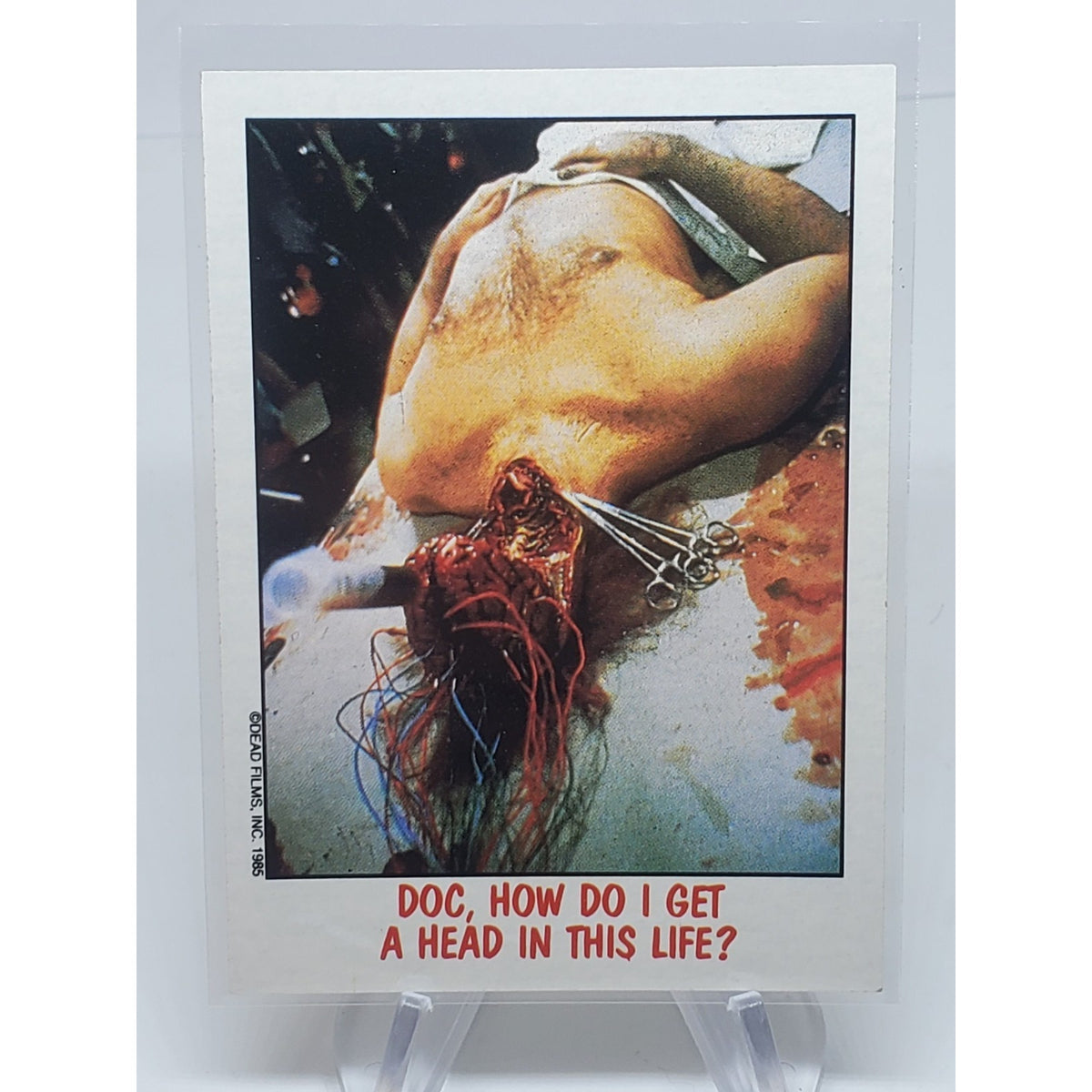 VINTAGE 1985 FRIGHT FLICKS TRADING CARD # 6 DAY OF THE DEAD
