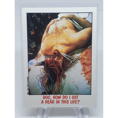 VINTAGE 1985 FRIGHT FLICKS TRADING CARD # 6 DAY OF THE DEAD