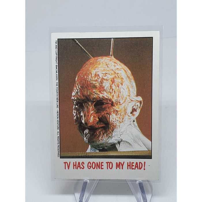 VINTAGE 1985 FRIGHT FLICKS TRADING CARD # 49 A NIGHTMARE ON ELM STREET III