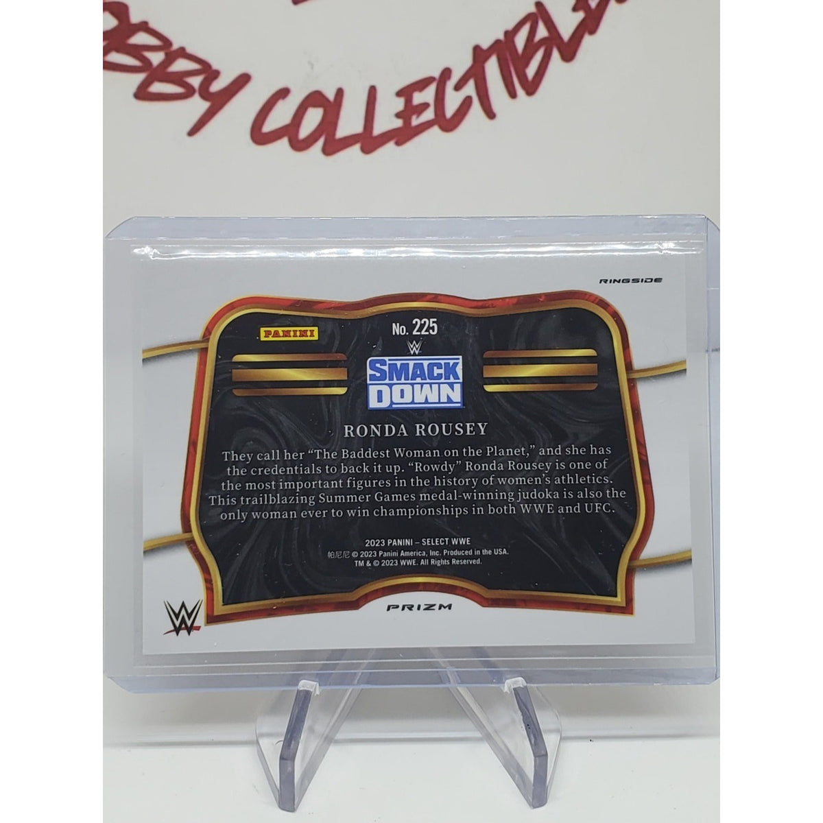 2023 Panini Select WWE - Ringside Ronda Rousey #225 Orange Flash Prizm