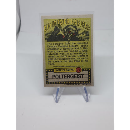 Fright Flicks 1988 Topps Poltergeist Card #77 (NM)