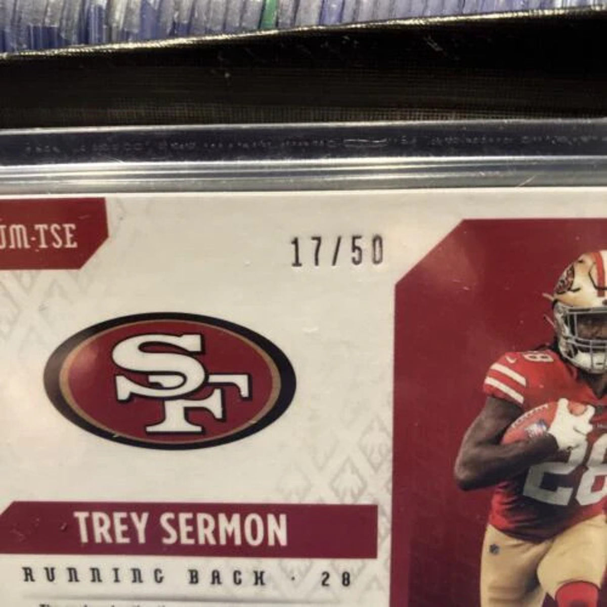 Trey Sermon 2021 Phoenix Rookie Jumbo 2 Color Patch PRIME YELLOW /50 SSP 49ers