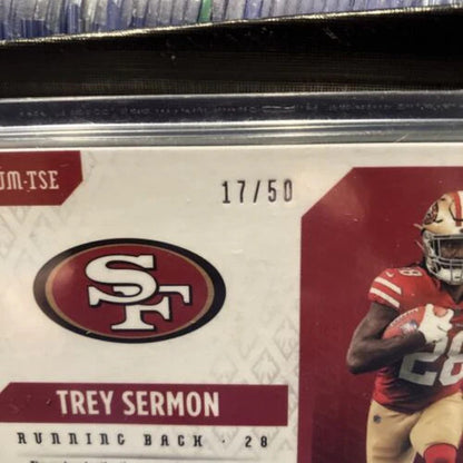 Trey Sermon 2021 Phoenix Rookie Jumbo 2 Color Patch PRIME YELLOW /50 SSP 49ers