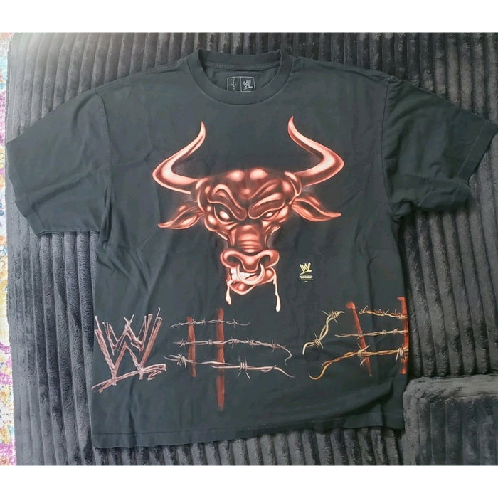 Size XL - Travis Scott X WWE The Rock WrestleMania 41 Tee Cactus Jack IN HAND