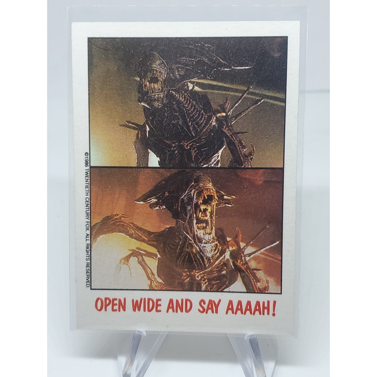 1988 Topps Fright Flicks #11 Open Wide And Say Aaah! Aliens