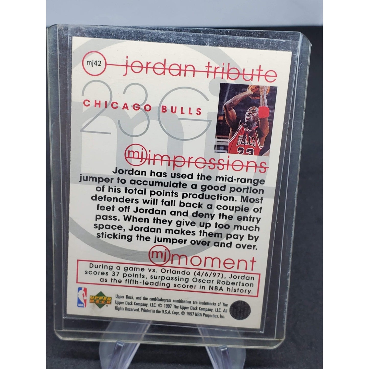 1997-98 Upper Deck Michael Jordan Tribute - Michael Jordan #MJ42
