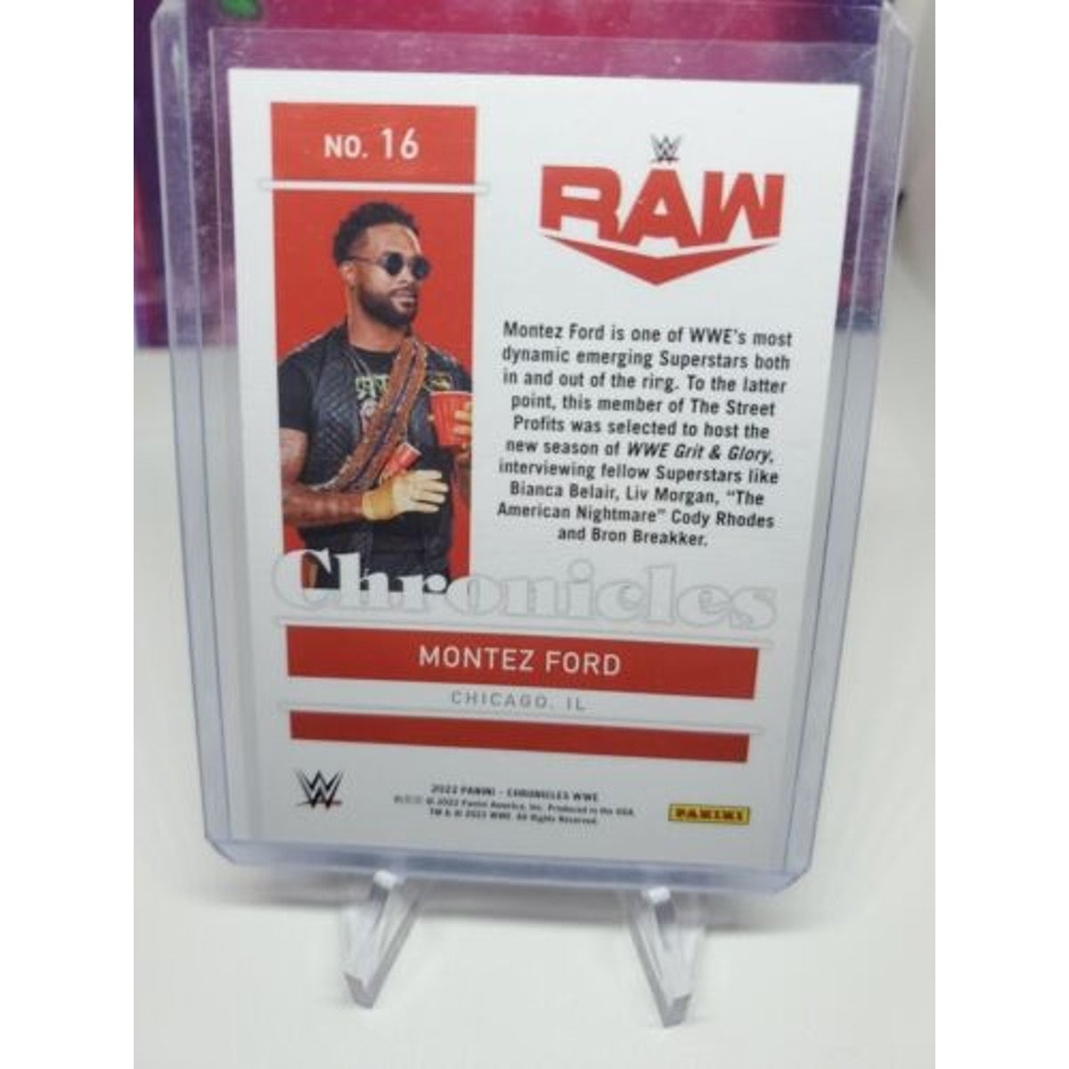 Montez Ford 2022 Panini Chronicles WWE Blue #/99 #16