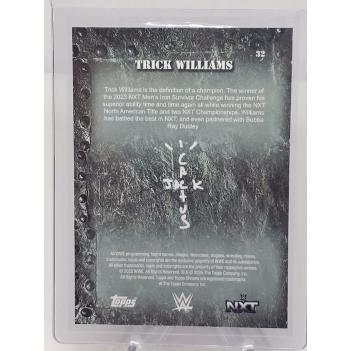 2025 Topps Chrome WWE X Cactus Jack - Trick Williams, Trick Williams #32 Red...