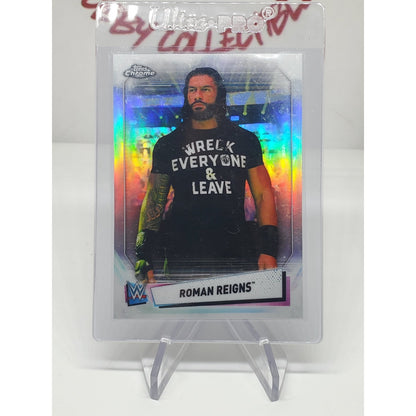 2021 Topps Finest WWE - Roman Reigns #66 Refractor