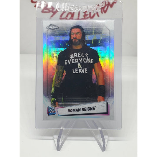 2021 Topps Finest WWE - Roman Reigns #66 Refractor