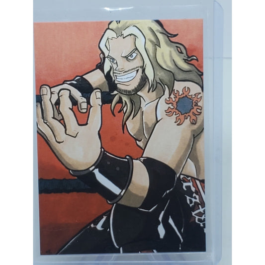 2021 Topps Heritage WWE SP # SCR-2 Edge Ruthless Aggression Art Card Ships Free