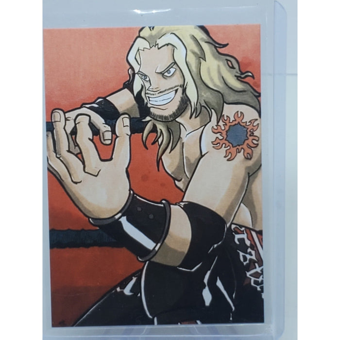 2021 Topps Heritage WWE SP # SCR-2 Edge Ruthless Aggression Art Card Ships Free