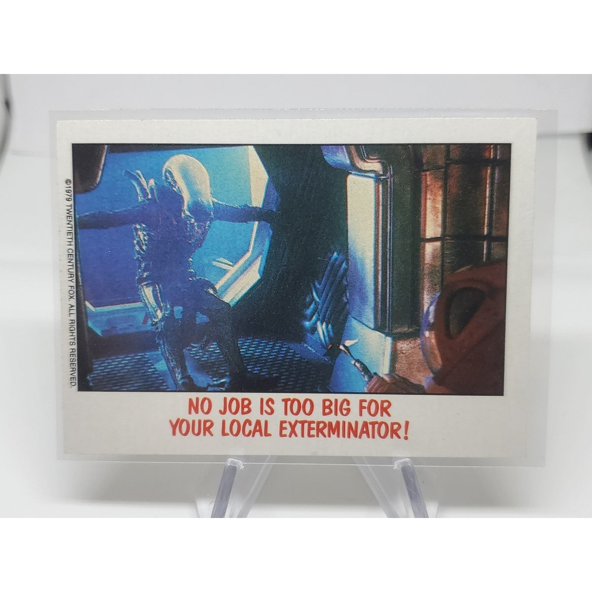 1988 Topps Fright Flicks #40 No Job is Too Big Local Exterminator! Alien