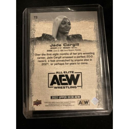 2022 Upper Deck AEW Jade Cargill #73 Pyro Parallel - AEW/WWE/NXT Pack Fresh New
