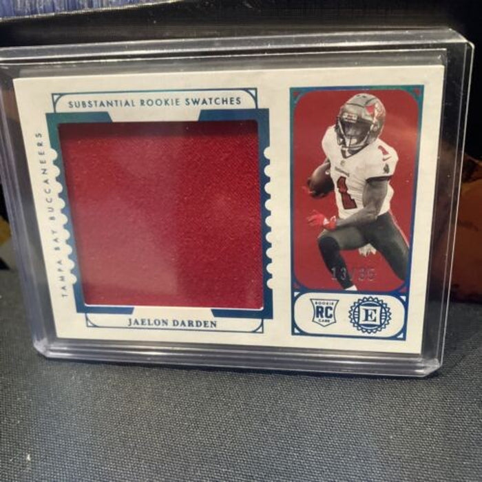 2021 Panini Encased Jaelon Darden Patch Swatch 13/35 - Pack Fresh New Rookie RC