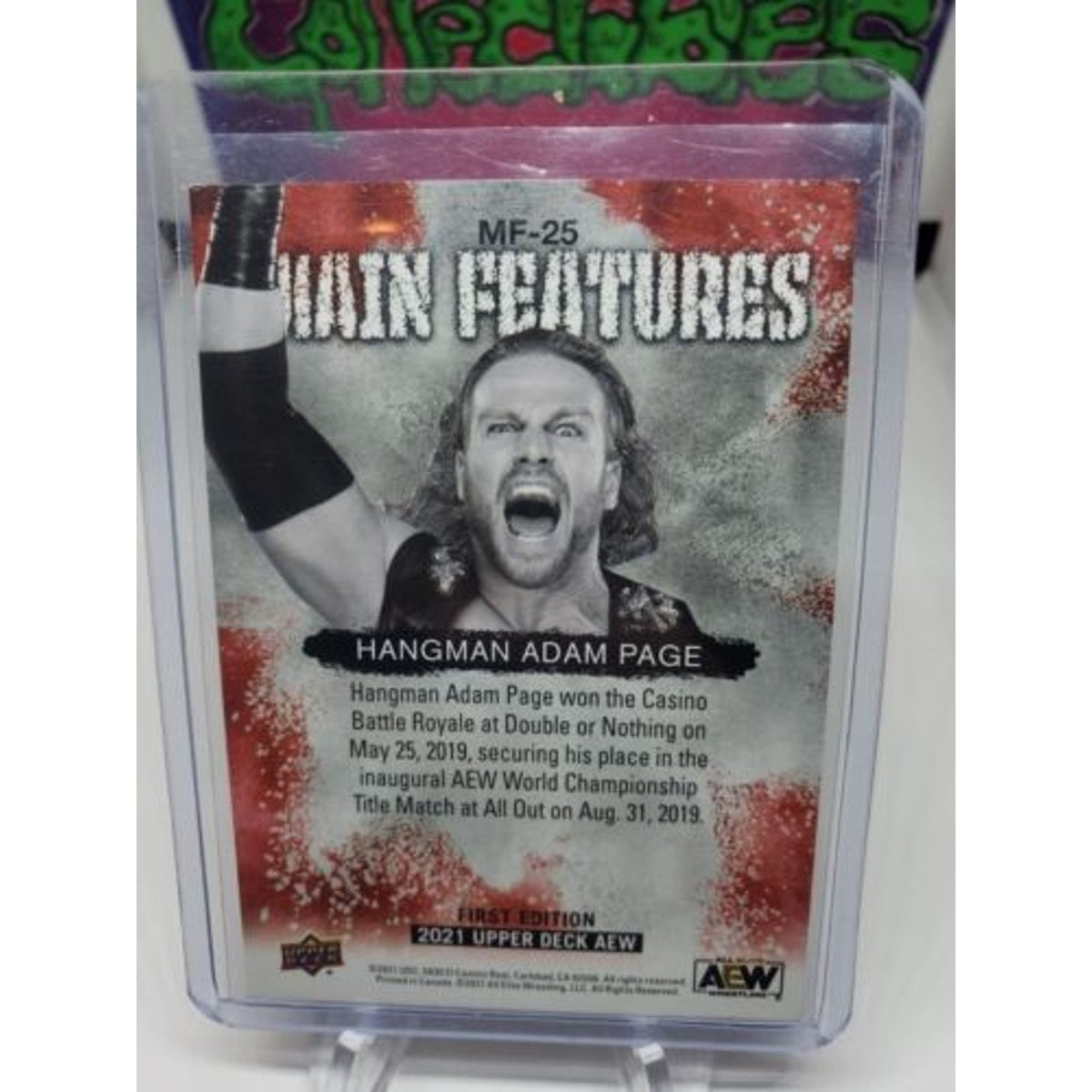 Hangman Adam Page 2021 Upper Deck AEW Wrestling First Edition Main Feature