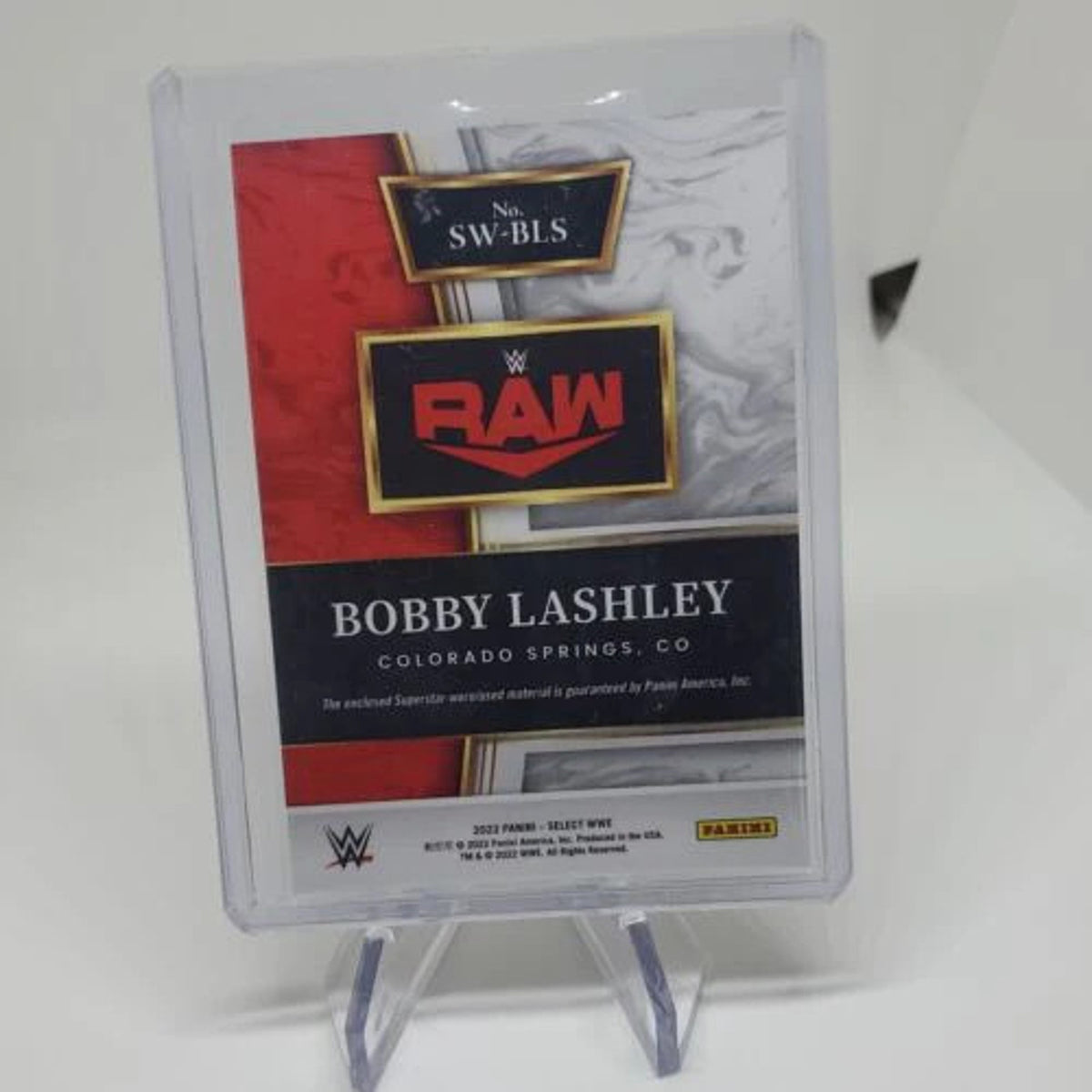 SELECT SWATCHES MATERIAL RELIC 2022 PANINI SELECT WWE BOBBY LASHLEY