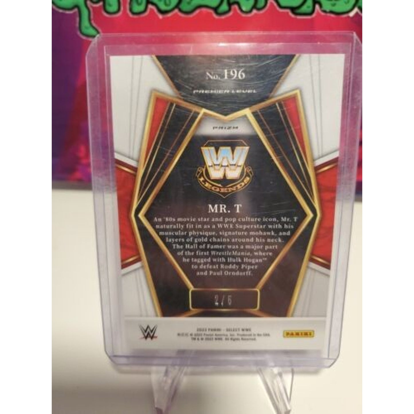 2022 Panini Select WWE Premiere Level Green Prizm #196 Mr. T Numbered # (02/05)