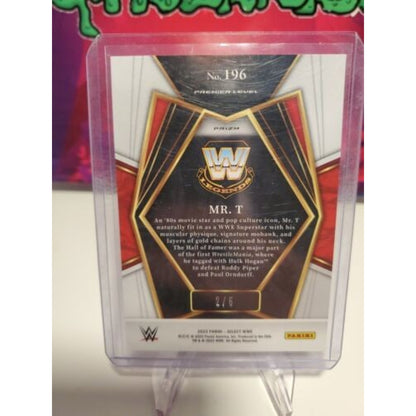 2022 Panini Select WWE Premiere Level Green Prizm #196 Mr. T Numbered # (02/05)