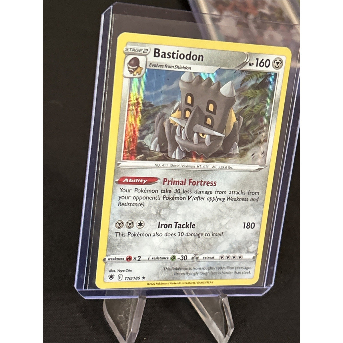 Pokemon Astral Radiance - Bastiodon 110/189 Holo Rare - Pack Fresh New - Sleeved