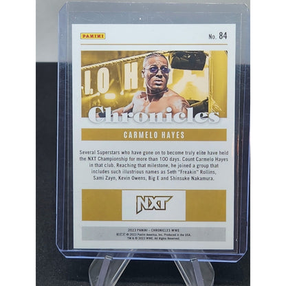 #41/75 2023 Chronicles WWE #84 Carmelo Hayes Wrestling Card