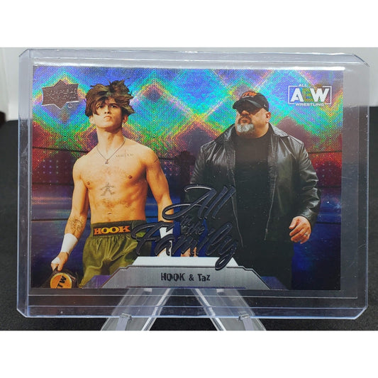 2023 Upper Deck AEW #95 All In The Family Hook Taz Diamond Plate Insert