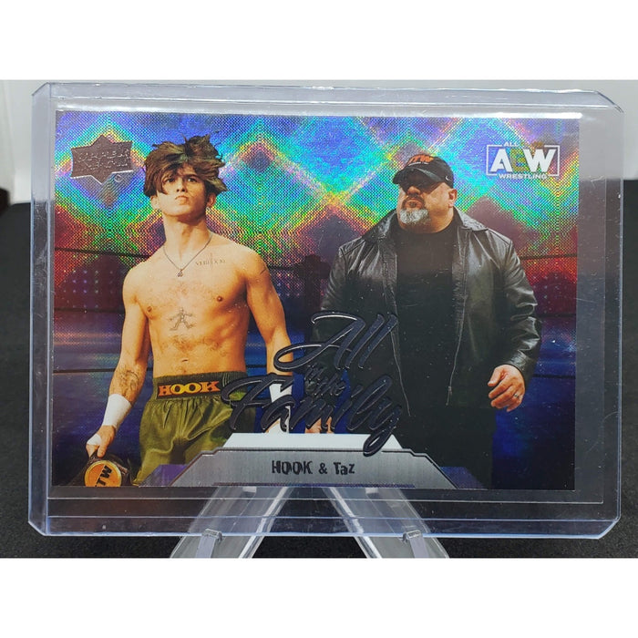 2023 Upper Deck AEW #95 All In The Family Hook Taz Diamond Plate Insert