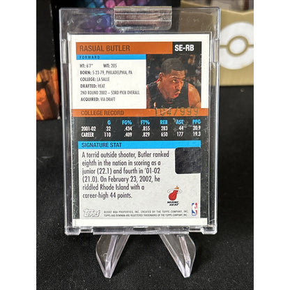 2002-03 Bowman Signature /999 Rasual Butler #SE-RB Rookie Auto RC