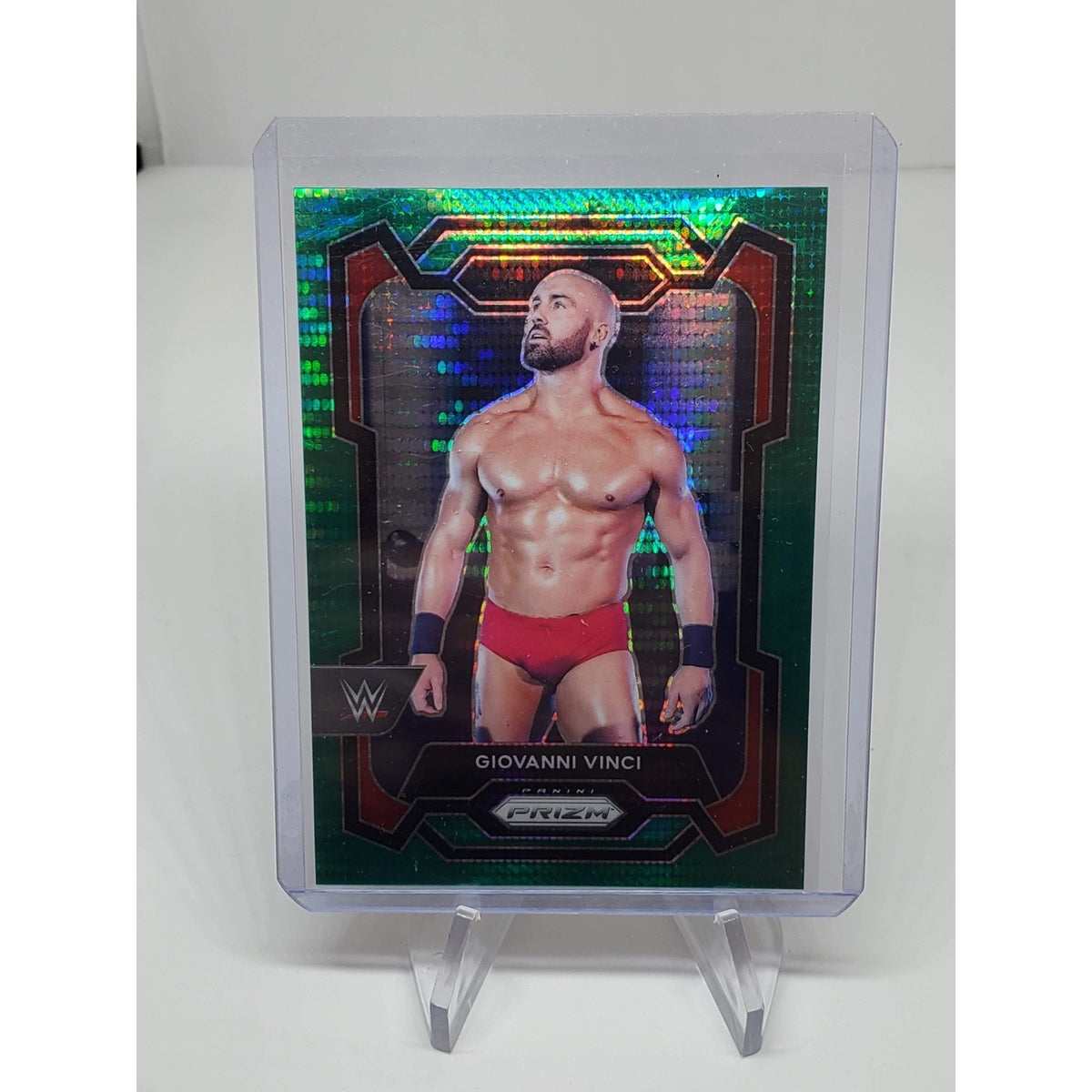 2024 Panini Prizm WWE Giovanni Vinci #144 Green Pulsar /25 SSP