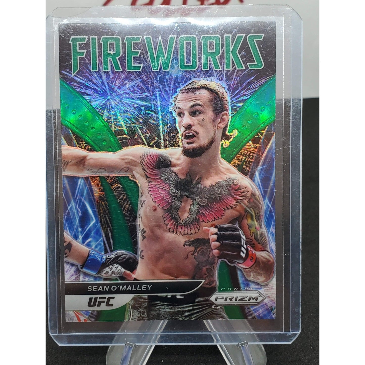 2022 Panini Prizm UFC Sean O' Malley Green Fireworks SP 🔥☘️