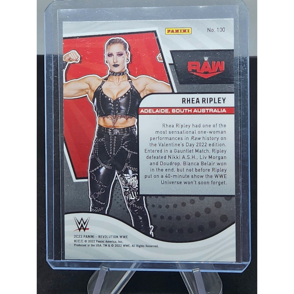 2022 WWE Revolution RHEA RIPLEY BASE #100 DEBUT EDITION