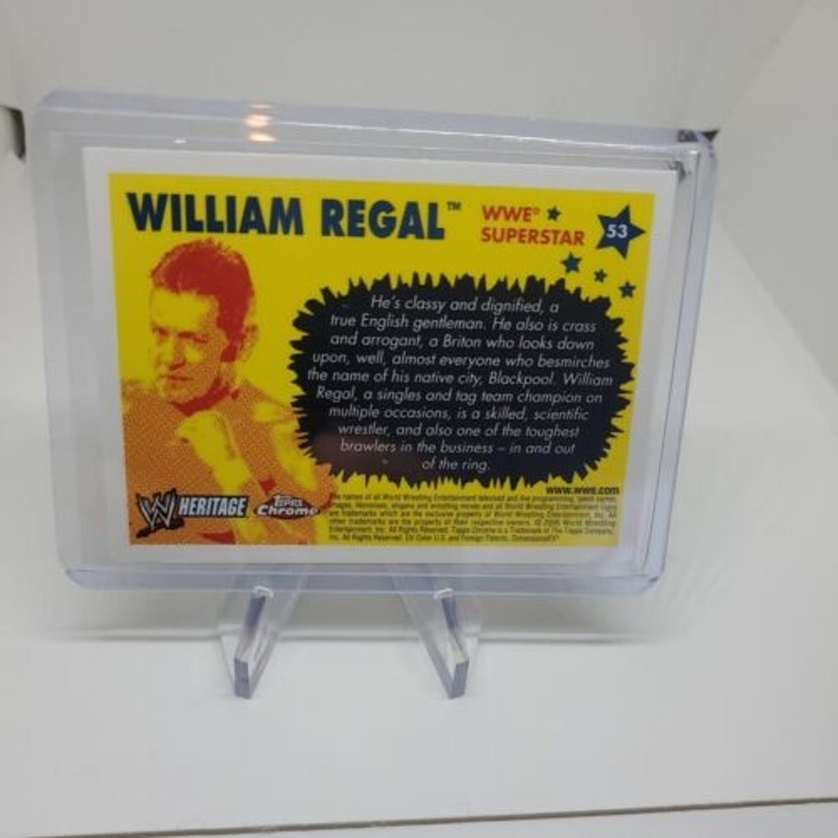 Topps Heritage Chrome 2006 WWE Wrestling #53 William Regal - Top Loaded Sleeved