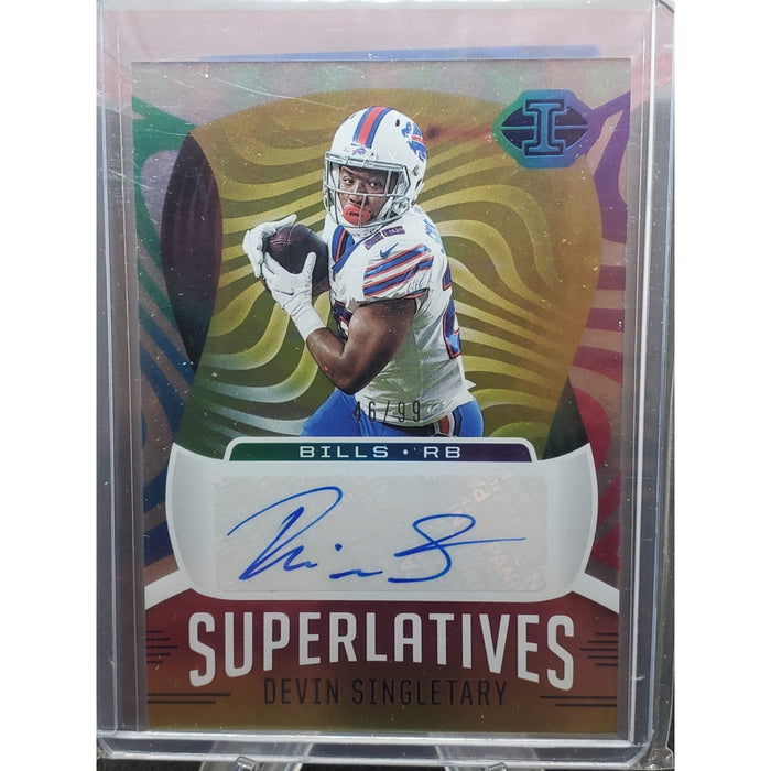 2021 Panini Illusions - Superlatives Signs Devin Singletary #SU-43 /99 (AU) Auto