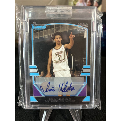 Ime Udoka 2003-04 Bowman Signature 0220/1250 #112 Rookie Auto RC Rockets Coach