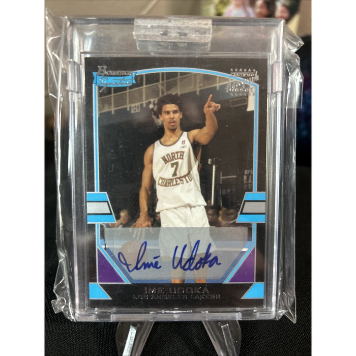Ime Udoka 2003-04 Bowman Signature 0220/1250 #112 Rookie Auto RC Rockets Coach