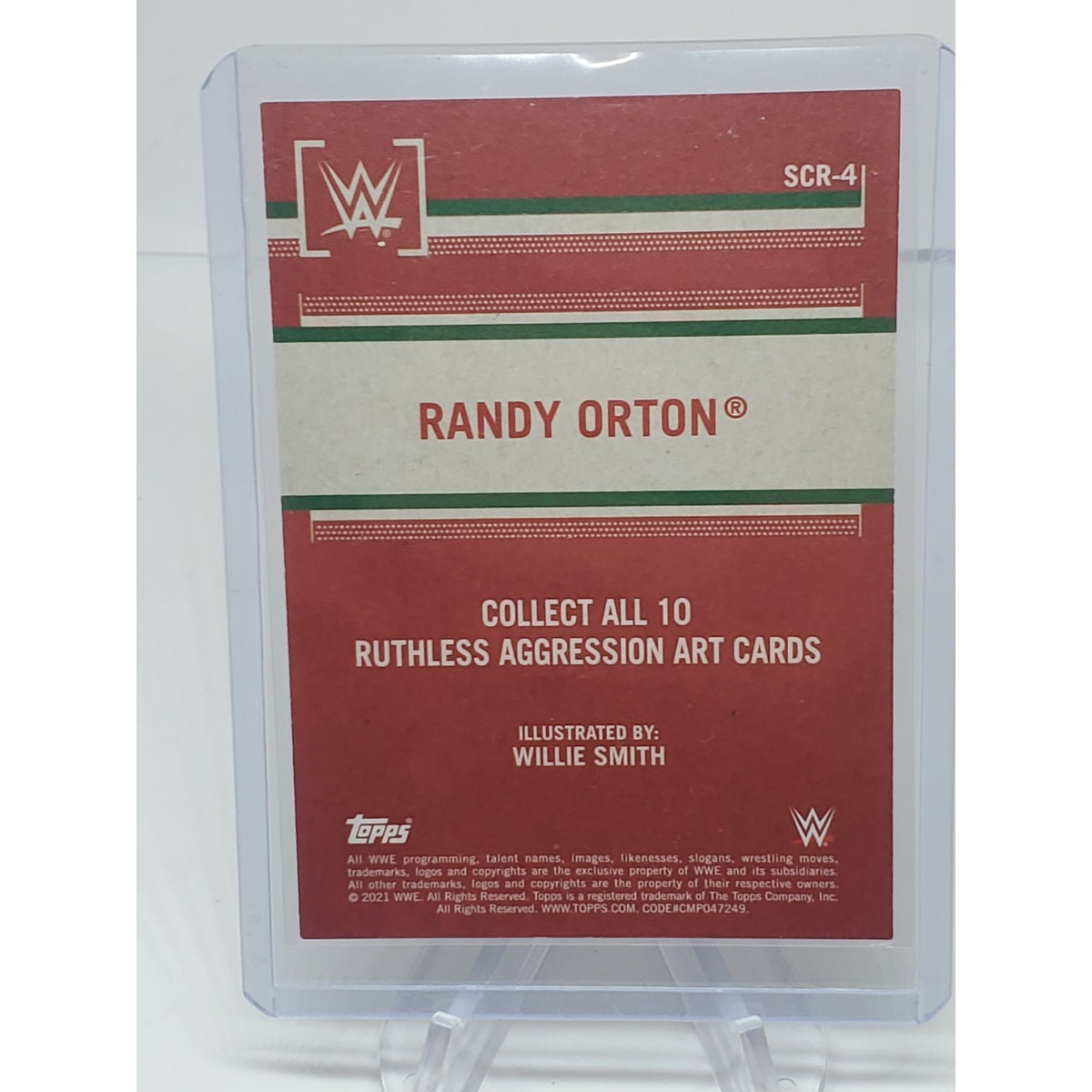 2021 Topps WWE Heritage Randy Orton Willie Smith Art Sketch Card SCR-4
