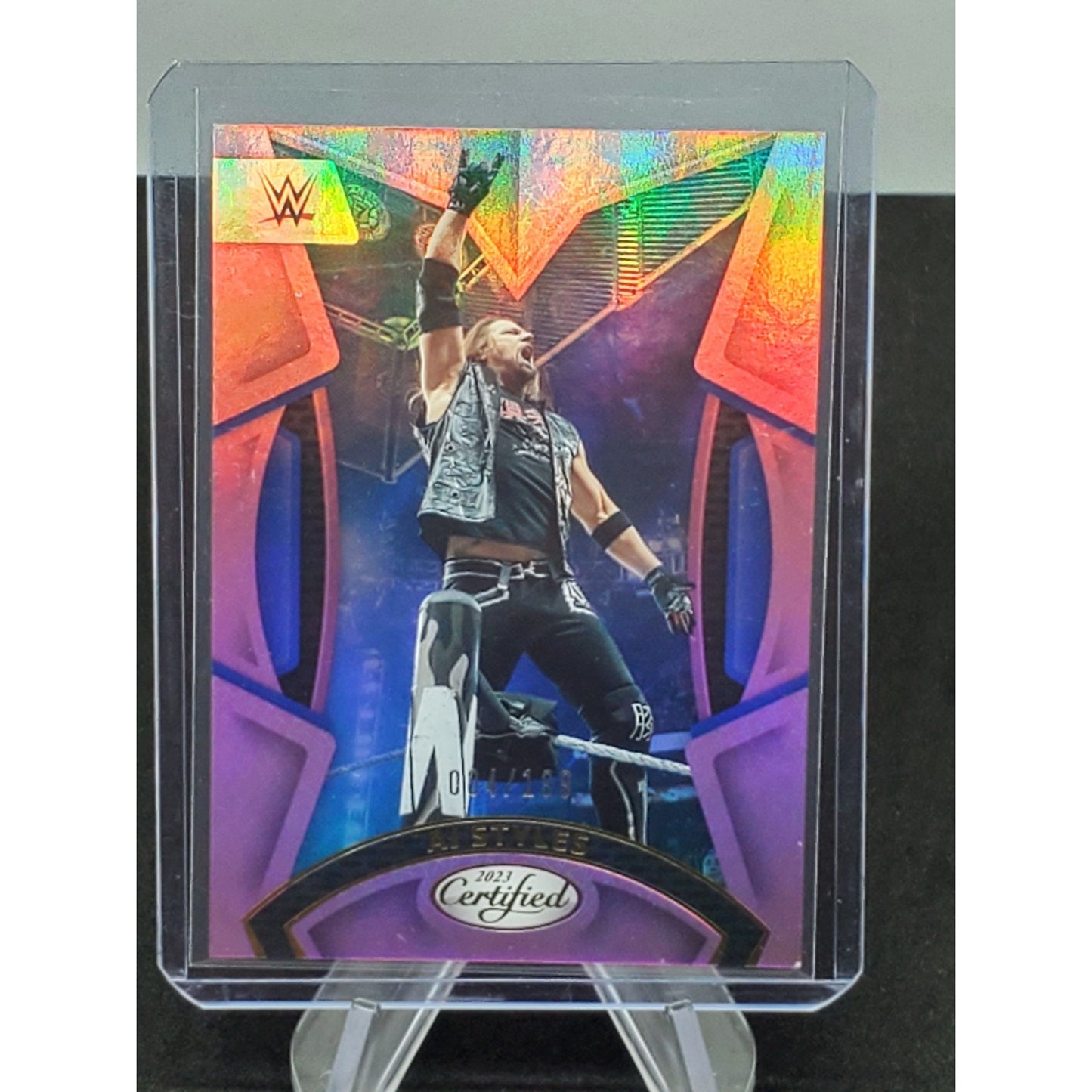 2023 Panini Chronicles WWE - Certified Pink #209 AJ Styles /199