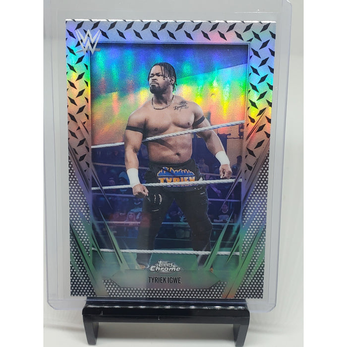 2026 Topps Chrome WWE Tyriek Igwe Diamond Plate Refractor Parallel #190