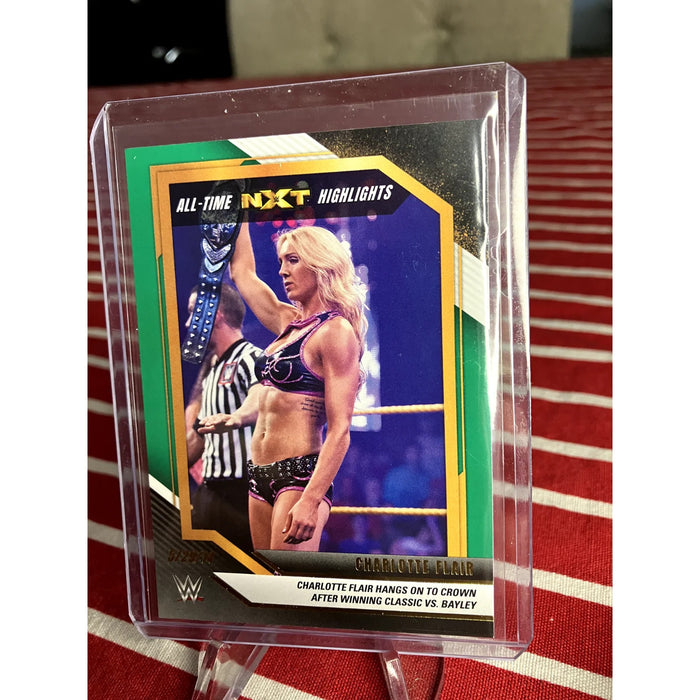 Green Charlotte Flair 2022 Panini WWE NXT # 6 All-Time NXT Highlights NXT GOLD
